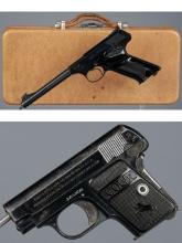 Two Colt Semi-Automatic Pistols with Case