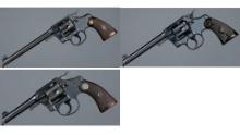 Three Colt Double Action Revolvers