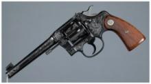 Engraved Colt Shooting Master Double Action Revolver