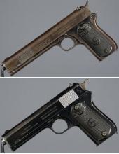 Two Early Colt Semi-Automatic Pistols in .38 ACP