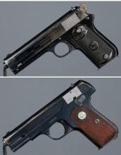 Two Colt Semi-Automatic Pocket Pistols