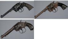 Three Colt Double Action Revolvers