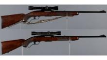 Two Winchester Model 88 Lever Action Rifles with Scopes