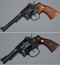 Two Smith & Wesson K-22 Double Action Revolvers