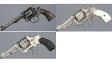 Three Smith & Wesson Double Action Revolvers