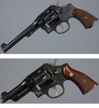 Two Smith & Wesson .44 Hand Ejector Double Action Revolvers