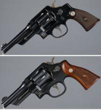 Two Smith & Wesson .38/44 Heavy Duty Double Action Revolvers