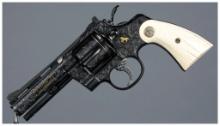 Engraved and Gold Inlaid Colt Python Double Action Revolver