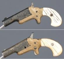 Engraved Pair of Colt No. 3 Derringer Pistols with Case