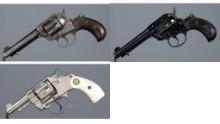 Three Colt Double Action Revolvers