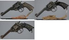 Three British Military Double Action Revolvers