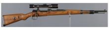 WWII German Mauser K98k High Turret Sniper Rifle with Scope