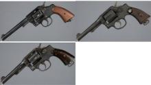 Three Military Double Action Revolvers