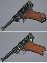 Two German Military Luger Semi-Automatic Pistols