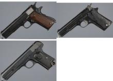 Three Military Pattern Semi-Automatic Pistols