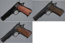 Three Spanish Star Model B Pattern Semi-Automatic Pistols