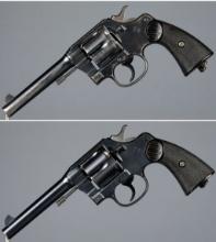 Two Colt New Service Double Action Revolvers