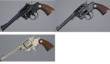 Three Colt Double Action Revolvers