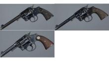 Three Colt Double Action Revolvers