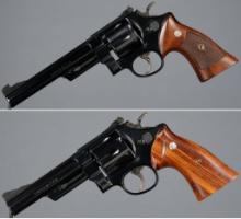 Two Smith & Wesson N-Frame Double Action Revolvers