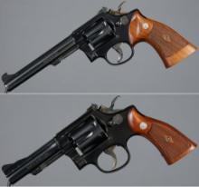 Two Smith & Wesson K-38 Double Action Revolvers