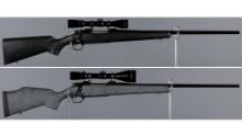 Two American Bolt Action Rifles with Scopes