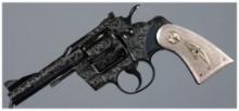 Engraved Colt Trooper Double Action Revolver