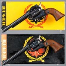 Two Ruger Single Action Revolvers with Boxes