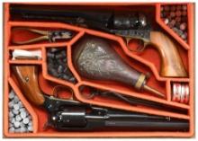 Two Uberti Percussion Revolvers with Case