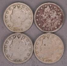 2-1905, 1909 & 1911 Liberty V Nickels