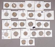 26 Buffalo Nickels, Various Dates/Mints