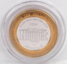 2005 Limited Edition $10 Nugget Gaming Token, .999 Fine Silver