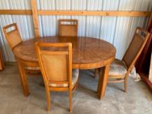 WOODEN DINING TABLE WITH 4 CHAIRS - NO SHIPPING AVAILABLE -