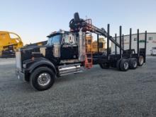 Western Star Log Truck With Crane 57,595 Original Miles