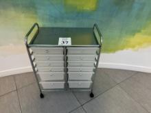 12 DRAWER ROLLING ORGANIZER CART