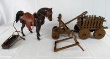 Vintage 1974 Mego Planet of the Apes Catapult & Battery Op Horse