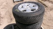 4- BRIDGESTONE 255 / 70R /  18" on JEEP 5 BOLT RIMS