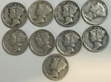 Mercury Liberty Dimes (9)