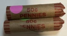 2 Rolls Lincoln Pennies