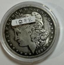 1892 Morgan Silver Dollar