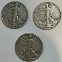 Walking Liberty Half Dollars (3)