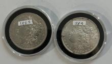 1883 & 1884 Morgan Dollars (2)