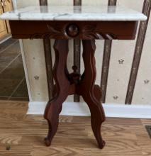 Cherry Marble Top End Table