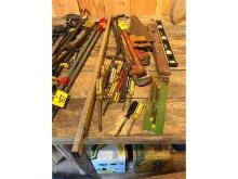 Levels, Screwdrivers, Pipe Wrenches, Etc.