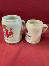 Vintage 5" & 4.5" beer mugs. 2 pieces