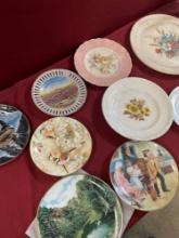 Vintage assorted plates. Sizes 8" - 13". 9 pieces