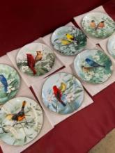 Vintage by Rob Stine A Treasury of Songbirds commemorative plates. 8 pieces