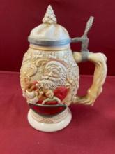 Vintage 10" Avon Father Christmas stein.