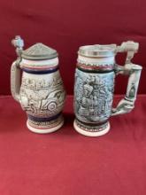 Vintage 8" Avon steins. 2 pieces