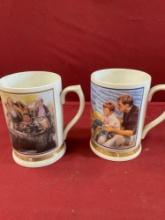 Vintage 5" The Beverly Hillbillies & Andy Griffith mugs. 2 pieces